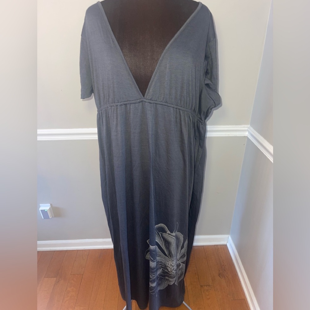 Phapcady Womens Plus Sz Maxi Dress Gray 3X
